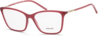 Women's PR-08WV-2BM1O1 Fashion 55mm Opal Bordeaux Opticals