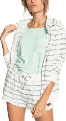 Juniors' Perfect Wave Stripes Zip-Up Hoodie