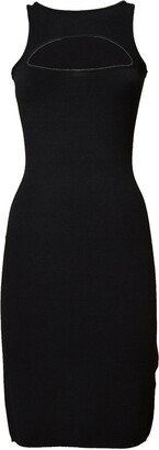 Cut-Out Detailed Knitted Sleeveless Dress