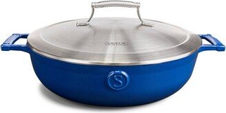 Saveur Selects Voyage Series 4.5qt Enameled Cast Iron Braiser with Stainless Steel Lid