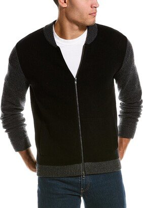 Wool & Cashmere-Blend Bomber Jacket-AB