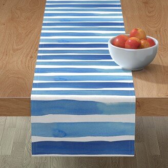 Table Runners: Ella Stripes - Blue Table Runner, 90X16, Blue