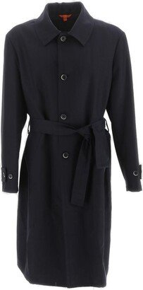 Single-Breasted Long Sleeved Tied-Waist Trench Coat