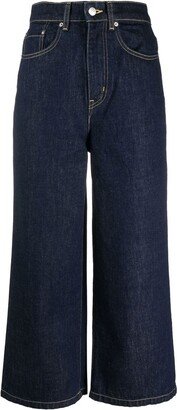 Wide-Leg Cropped Jeans-AN