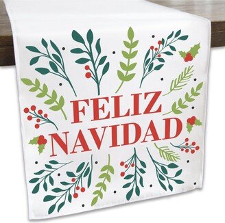 Big Dot Of Happiness Feliz Navidad Holiday and Spanish Christmas Cloth Table Runner 13 x 70 in