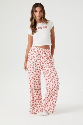 Women's Ho Ho Ho Pajama Pants in Red Small