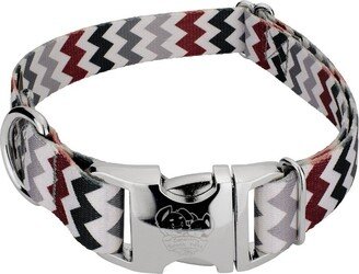 Country Brook Petz Premium Sundry Chevron Dog Collar (5/8 Inch, Small)