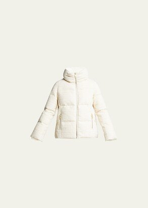 Kensington Cropped Boucle Puffer Jacket