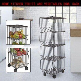 4-Layer Fruit Vegetable Basket Rack Stand Kitchen Storage - 10.6''*15.7''*38.8''