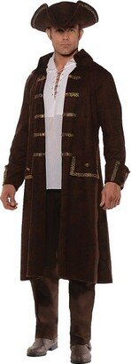 Halloween Express Men's Pirate Coat Set Costume - Size One Size Fits Most - Brown