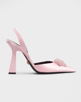 La Medusa Satin Slingback Pumps-AB