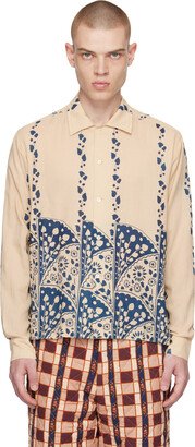 Beige & Navy Climbing Ivy Shirt