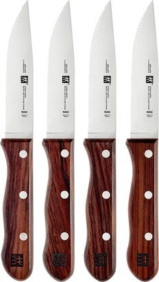 4-Piece Steakhouse Steak Knife Set with Storage Case