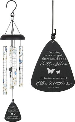 Memorial Wind Chime With Butterflies | Personalized Butterfly in Memory Of Remembrance Gift