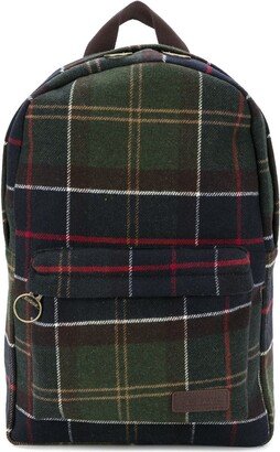 Backpack with tartan motif