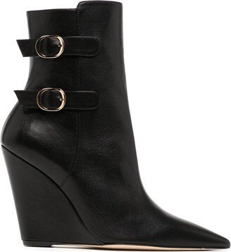 Pointed-Toe 100mm Wedge Boots