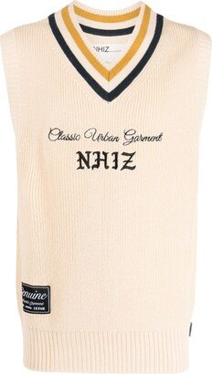 Logo-Embroidered Knitted Vest