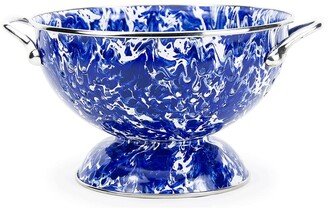 Cobalt Swirl Enamelware Collection 1.5 Quart Colander