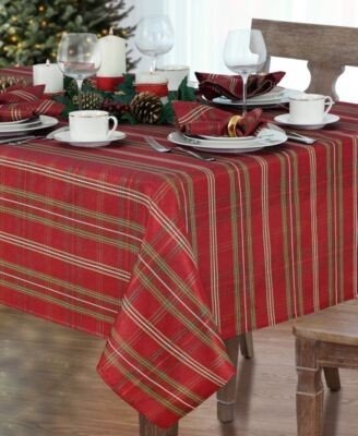 Shimmering Plaid Tablecloth Collection