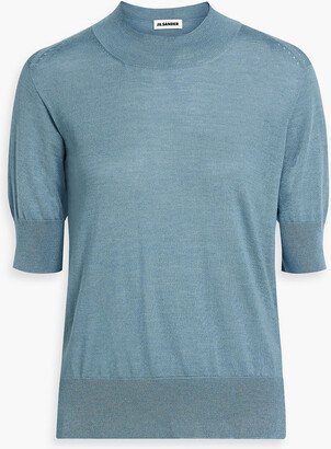 Cashmere, silk and wool-blend top