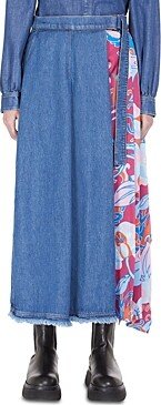 Ampezzo Mixed Media Midi Skirt