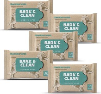 Bark & Clean Freshen-Up Wet Wipes For Dog Cleanliness - 5 Packs of 20 Wipes