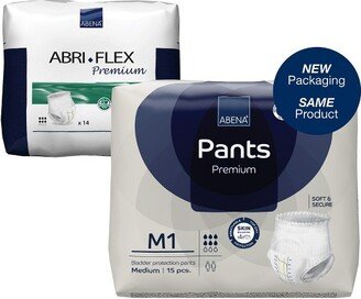 Abena Abri-Flex Premium M1 Disposable Underwear Pull On with Tear Away Seams Medium, 41083, 14 Ct