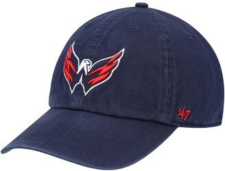 Men's Navy Washington Capitals Logo Franchise Fitted Hat