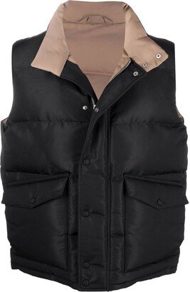 Logo padded down vest