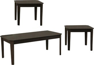 Home Furnishings 3-Piece Asian Hardwood and Medium Density Fiberboard Occasional Table Set