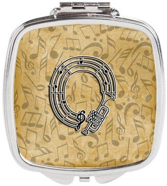 CJ2004-OSCM Letter O Musical Instrument Alphabet Compact Mirror