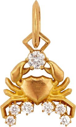 Yellow Gold And Diamond Cancer Charm