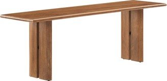 Amistad 58 Solid Wood Modern Farmhouse Dining Bench in Walnut