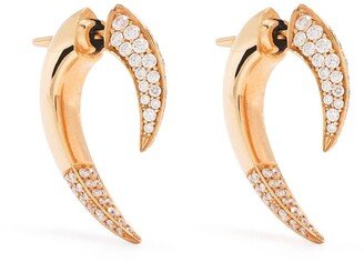 18kt rose gold Talon diamond earrings