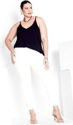 | Women's Plus Size Butter Denim Pull On Jean White - petite - 18W