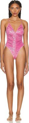 High Leg Butterfly Mio Swimsuit in Pink