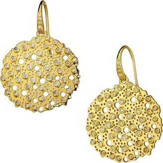 Syna 18k Yellow Gold Diamond Cluster Drop Earrings