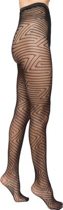 Geometric Fishnet Tights