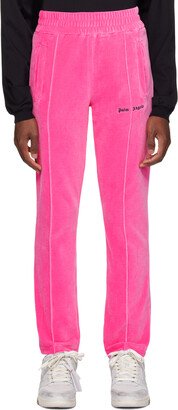 Pink Embroidered Sweatpants