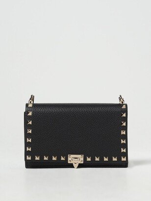 Rockstud bag in grained leather