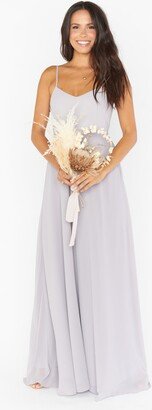 Faith Maxi Dress ~ Dove Grey Chiffon