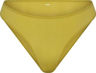 Jelly Sheer High Cut Bikini | Chartreuse