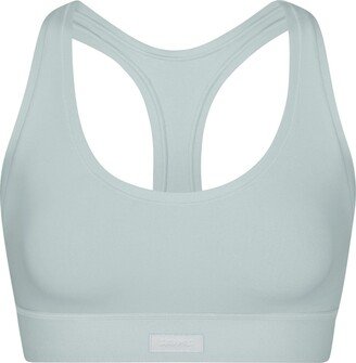 Cotton Jersey Racerback Bra | Frost