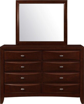 Mirror with Rectangular Sleek Wood Trim