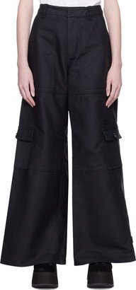 Black 'The Wide Leg' Cargo Pants