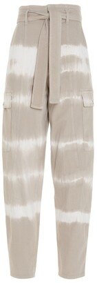 Tie-Dye Belted Cargo Pants