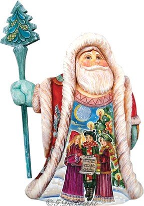 G.DeBrekht Scenic Christmas Carol Santa Figurine