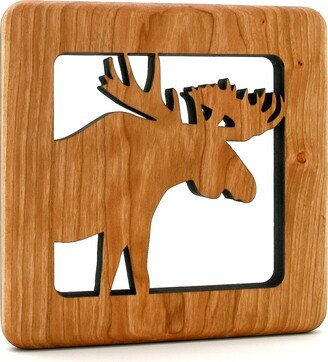 Moose Trivet, Wooden Napkin Holder, Nature Love Gift