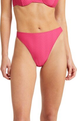 YELLOW THE LABEL Larsen Textured High Waist Bikini Bottoms