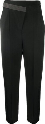 Straight-Leg Tailored Trousers-DQ
